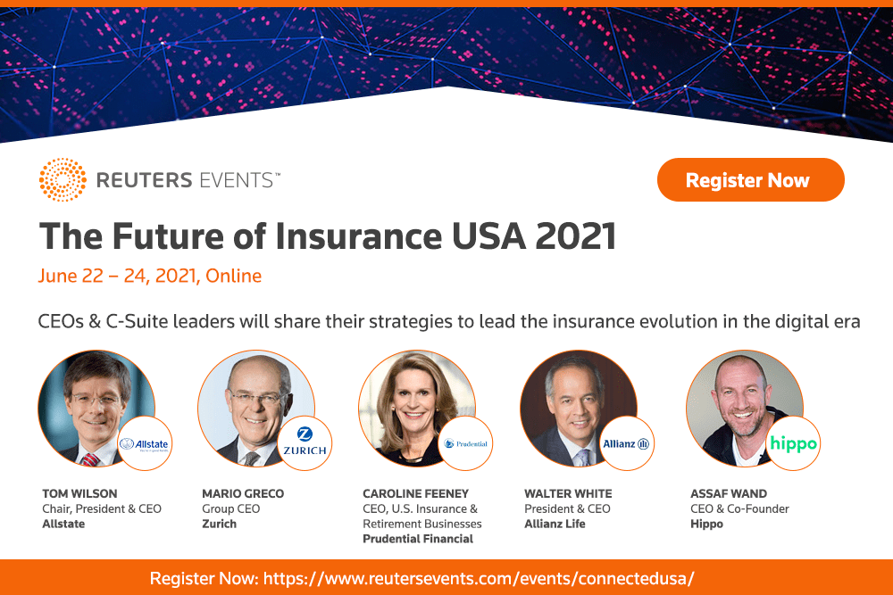 Insurance Speakers Confirmed for Reuters Events: The Future of Insurance USA 2021 | FinTech Finance