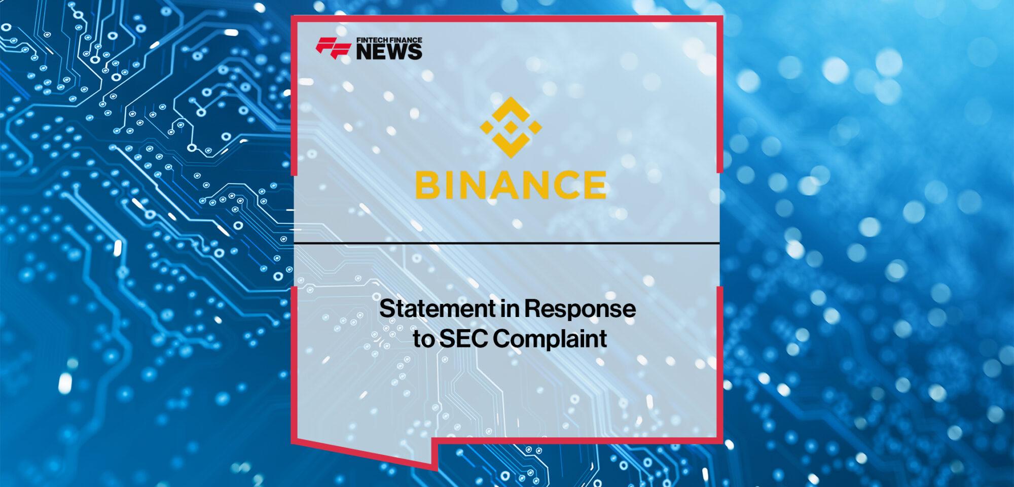 Binance Statement in Response to SEC Complaint