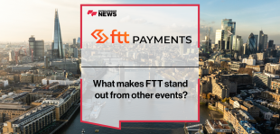 Image of the London skyline featuring Tower Bridge and The Shard, with a bold overlay reading “FTT Payments – What makes FTT stand out from other events?” Used to promote FF News coverage of the FTT Payments event.