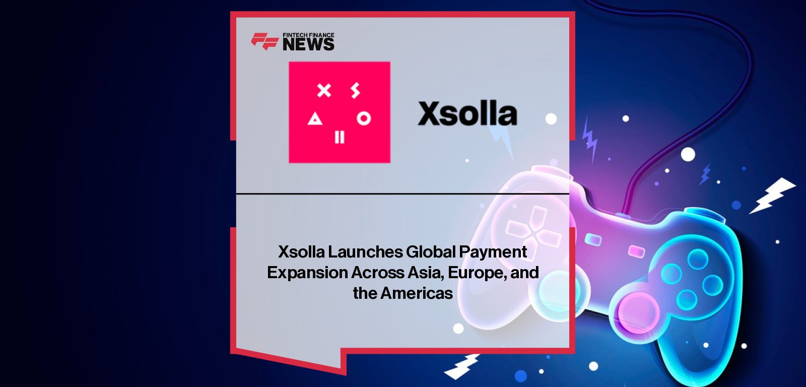 Chris Hewish, President of Xsolla, and Trevor Nies, SVP of Adyen, shaking hands in a business setting with a backdrop of digital world maps.