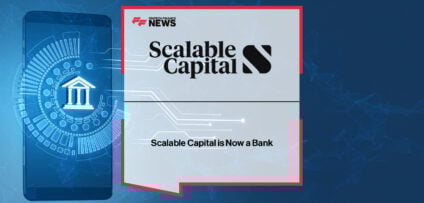 Scalable Capital founders Erik Podzuweit and Florian Prucker celebrate ECB authorisation as a CRR credit institution, enabling deposit-taking, lending, and full-service investment banking.