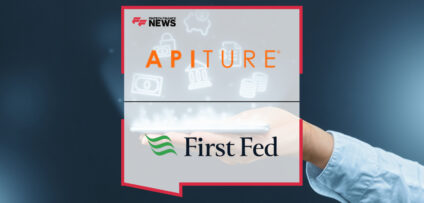 Apiture CEO Chris Babcock and First Fed Chief Innovation Officer David Edelstein announce launch of Apiture Digital Banking Platform, enhancing business banking with advanced digital tools and data intelligence.