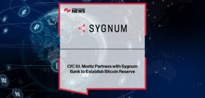 CfC St. Moritz CEO Nicolo Stoehr and Sygnum Bank Group CEO Mathias Imbach announce a Bitcoin reserve, allocating 25% of the conference’s treasury to Bitcoin as part of its long-term digital asset strategy.