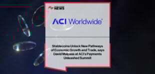 David Malpass, former World Bank President, discusses the role of stablecoins in advancing global financial infrastructure at the Payments Unleashed Summit in New York, alongside ACI Worldwide CEO Thomas Warsop.
