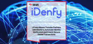 Domantas Ciulde, CEO of iDenfy, and Jamshad Akhter, Director of J Forex Money Transfer, announce a partnership to enhance global remittance onboarding through AI-powered KYC and biometric identity verification technology.