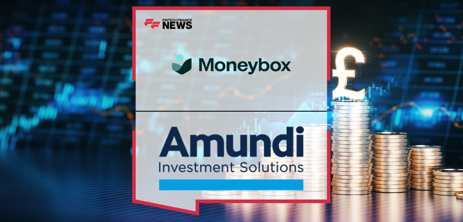 Moneybox Co-Founder Charlie Mortimer and Amundi UK CEO Eric Bramoullé announce three new Moneybox-branded multi-asset pension funds—Cautious, Balanced, and Adventurous—developed with Amundi to deliver low-cost, diversified retirement investing for UK savers.