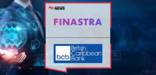 Marcus Moxey of British Caribbean Bank and Finastra EVP Siobhan Byron marking BCB’s go-live on Finastra Essence, highlighting the partnership enabling modern core banking and digital innovation.