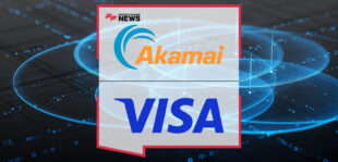 Akamai Technologies and Visa executives announcing a strategic collaboration on secure agentic commerce, featuring Patrick Sullivan of Akamai and Jack Forestell of Visa.