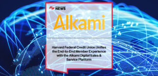 Kriti Modi of Harvard Federal Credit Union and Taylor Adkins of Alkami announce the adoption of MANTL’s digital onboarding and account opening platform.