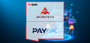 Akurateco integrates with PAYOK to expand global payment coverage across emerging markets, featuring Akurateco CEO Volodymyr Kuiantsev and PAYOK Sales Director Shan Mohammed supporting localized online payment solutions.