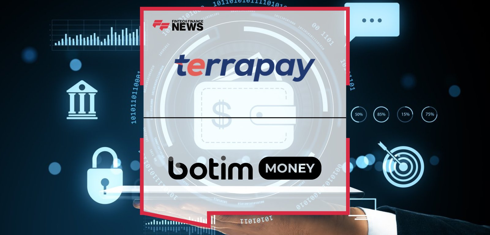 botim money partners with TerraPay to expand cross-border remittances into Africa, featuring Hesham Sherif and Bassem Awada.
