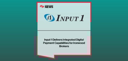Input 1 executives Chris Farfaras and Ironwood Brokers CEO John Ratliff announcing a partnership to integrate digital payment solutions into insurance billing workflows.